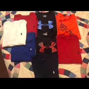 5 RL polo T-shirts 3 UA shirts